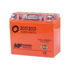 Аккумулятор гелевый OUTDO YT20L-BS 18АH, 177*88*155 мм, оранжевый, С ДИСПЛЕЕМ