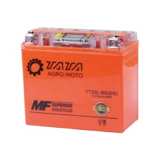 Аккумулятор гелевый OUTDO YT20L-BS 18АH, 177*88*155 мм, оранжевый, С ДИСПЛЕЕМ