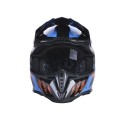 Шлем для мотоцикла, скутера MD-902 VIRTUE (черный с голубым и красным, size L)