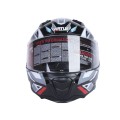 Cască convertibilă V-80 VIRTUE pentru motocicletă și scuter (negru cu grafică color, mărimea M)