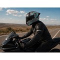 Cască integrală 800 Racing 269 TTG pentru motocicletă și scuter (gri lucios cu grafică, mărimea L)