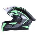Шлем для мотоцикла, скутера 911 Phantom Racer TTG трансформер (черный с зелёным, size M)
