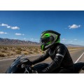 Шлем для мотоцикла, скутера 911 Phantom Racer TTG трансформер (черный с зелёным, size M)