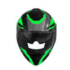 Шлем 911 черный с зелёным size L (трансформер) - TTG