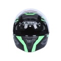 Шлем для мотоцикла, скутера 911 Phantom Racer TTG трансформер (черный с зелёным, size L)