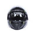 Шлем для мотоцикла, скутера 909-А X-black TTG трансформер (черный с зелёным, size L)