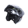 Шлем для мотоцикла, скутера 909-А X-black TTG трансформер (черный с зелёным, size L)