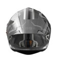 Шлем 909-А серый с белым size L (трансформер)  - TTG