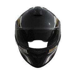 Шлем 902 черный с жёлтой графикой - TTG
