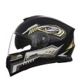 Шлем 902 черный с жёлтой графикой - TTG