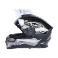 Шлем для мотоцикла, скутера 902 Functional TTG интеграл (черный с жёлтой графикой, One Size 54-61 см)