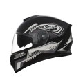 Шлем 902 черный с белой графикой - TTG