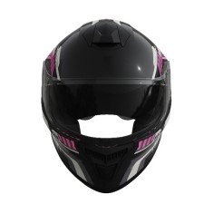 Шлем 902 черный с розовой графикой - TTG