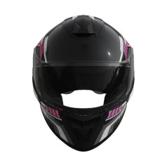 Шлем 902 черный с розовой графикой - TTG