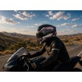 Cască integrală TTG 902 Functional pentru motocicletă și scuter (negru cu grafică roz, mărime universală 54-61 cm)