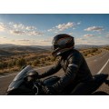 Cască integrală Hunter 902 TTG pentru motocicletă și scuter (negru și portocaliu, mărime universală 54-61 cm)