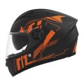 Шлем 557 черный с оранжевым - TTG