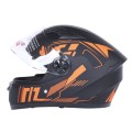 Шлем для мотоцикла, скутера 557 Orange Flower TTG интеграл (черный с оранжевым, One Size 54-61 см)