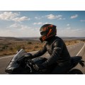 Шлем для мотоцикла, скутера 557 Orange Flower TTG интеграл (черный с оранжевым, One Size 54-61 см)