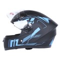 Шлем для мотоцикла, скутера 557 Blue Flower TTG интеграл (черный с синим, One Size 54-61 см)
