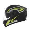 Шлем 557 черный с зелёным - TTG