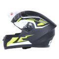 Шлем для мотоцикла, скутера 557 Mechanical TTG интеграл (черный с зелёным, One Size 54-61 см)