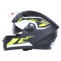 Шлем для мотоцикла, скутера 557 Mechanical TTG интеграл (черный с зелёным, One Size 54-61 см)