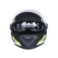 Шлем для мотоцикла, скутера 557 Mechanical TTG интеграл (черный с зелёным, One Size 54-61 см)
