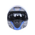 Шлем для мотоцикла,скутера 900 Gear Black-Silver TTG трансформер (серый с синим, size L)