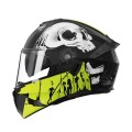 Шлем 900 черный с жёлтой графикой size M (трансформер)  - TTG
