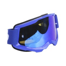 Мотоочки 308-3 синие с белым (линза синяя) VIRTUE