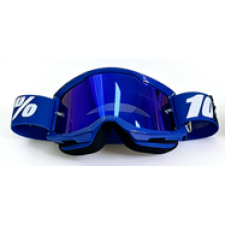 Мотоочки 308-3 синие с белым (линза синяя) VIRTUE