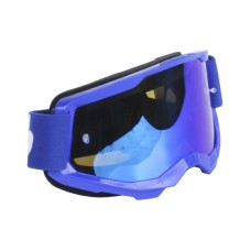 Мотоочки 308-3 синие с белым (линза синяя) VIRTUE