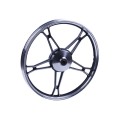 Диск передний Janta TT AGRO MOTO 17x1,2 на мопед Дельта/Альфа, литой, барабанный тормоз, black, 2,5kg