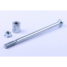 Ось колеса переднего диаметр 10 мм в комплекте TT AGRO MOTO на мопед  Дельта/Альфа