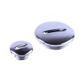 Dop capac stânga TATA pentru moped Delta/Alpha cromat, set: 2 buc.