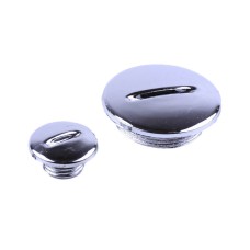 Dop capac stânga TATA pentru moped Delta/Alpha cromat, set: 2 buc.