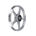 Disc spate Janta 17x1.4 TT AGRO MOTO argintiu turnat (frână cu tambur) 3kg pentru moped Delta/Alpha