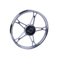 Disc față TATA 17*1.2 pentru moped Delta/Alpha, turnat, frână cu tambur, argintiu, 2.5kg