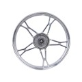 Disc față Janta TT AGRO MOTO 17x1.2 pentru moped Delta/Alpha, turnat, frână cu tambur, argintiu, 2.5 kg