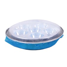 Optica farului rotund (lentila cu margine) 8+1 LED diametru 140mm Delta/Alpha