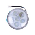 Optica farului rotund (lentila cu margine) 8+1 LED diametru 140mm Delta/Alpha