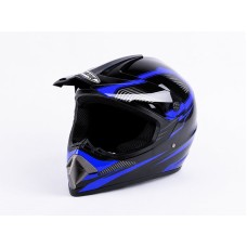 Шлем для мотоцикла, скутера MD-905 VIRTUE кроссовый (черно-синий, size M)