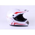 Casca motocross motocross MD-905 VIRTUE (alb-rosu, marimea L)