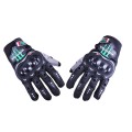 Мотоперчатки всесезонные (короткие) MONSTER size XL мембрана нубук карбон на липучке черный