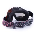 Ochelari de motocicleta (cameleon din sticla) fara nas VIRTUE V04 acrilic inchis tactic negru, rama cu imprimeu