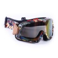 Ochelari de motocicleta (cameleon din sticla) fara nas VIRTUE V002 acrilic inchis maro tactic, rama cu imprimeu