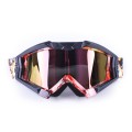 Ochelari de motocicleta (cameleon din sticla) fara nas VIRTUE V009 acrilic inchis tactic negru, rama cu imprimeu