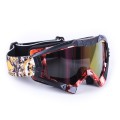 Ochelari de motocicleta (cameleon din sticla) fara nas VIRTUE V009 acrilic inchis tactic negru, rama cu imprimeu