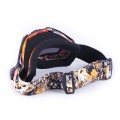 Ochelari de motocicleta (cameleon din sticla) fara nas VIRTUE V009 acrilic inchis tactic negru, rama cu imprimeu